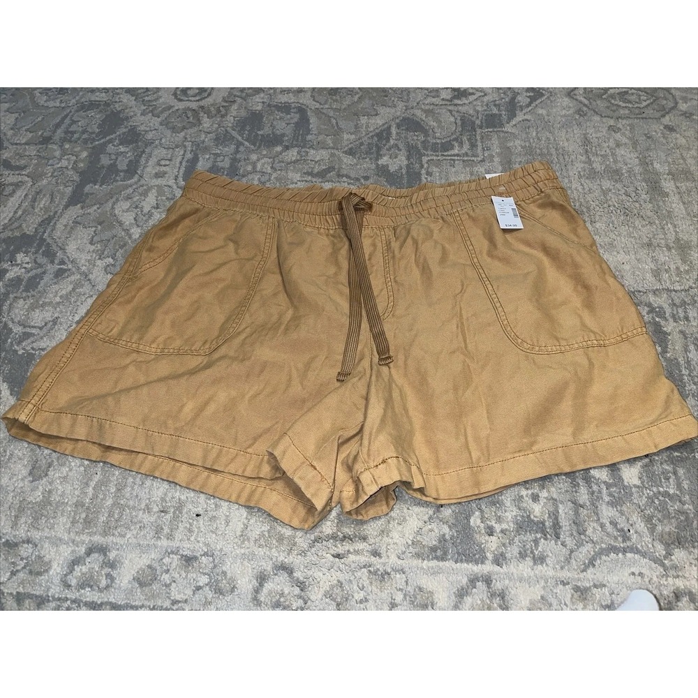 New Maurices Women's Mustard Yellow Weekender Pull On Shorts Plus Size‎ 24W